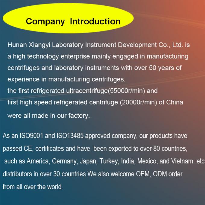 CE Certificate High Speed Refrigerated Micro Centrifuge H1650R Bio-separation System 16500r/min -20℃ to 40℃c 30s~99min59s 8x10ml