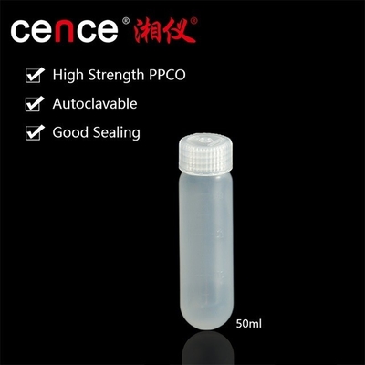 PP PPCO Material Centrifuge Tube with Sealing Cap 50ml High Speed Tube Max RCF 50000xg