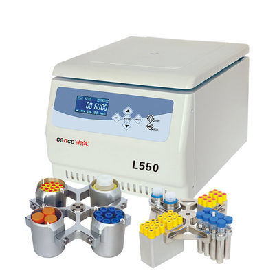 L550 Cence Laboratory Centrifuge Machine 5310xg Max RCF 4x500ml Capacity Low Noise <65dB(A) Tabletop Low Speed Centrifuge
