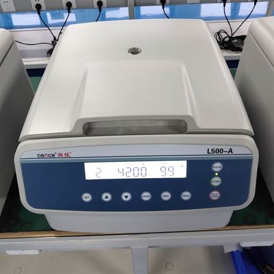 L500-A Low Speed Centrifuge Machine with 1 Year Warranty Free Spare Parts and Stainless Rotors for Clinical Research